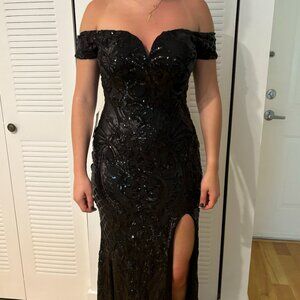 Black gown dress maxi sparkles